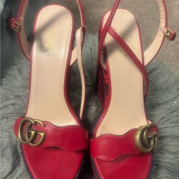 Gucci Shoes - Red Gucci is wedges
